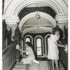 Students cleaning bannister, Singleton Native Workers Training College c1950. SLNSW